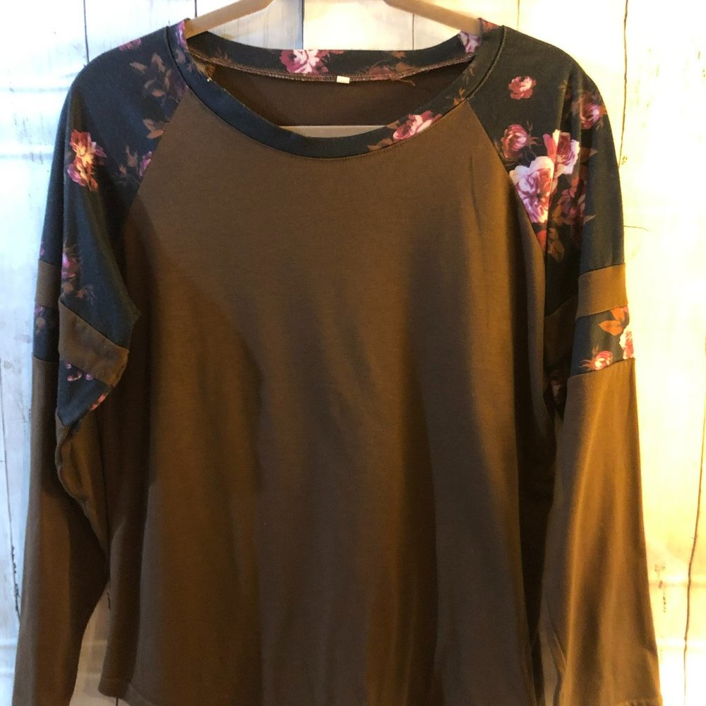 Brown & Black Top